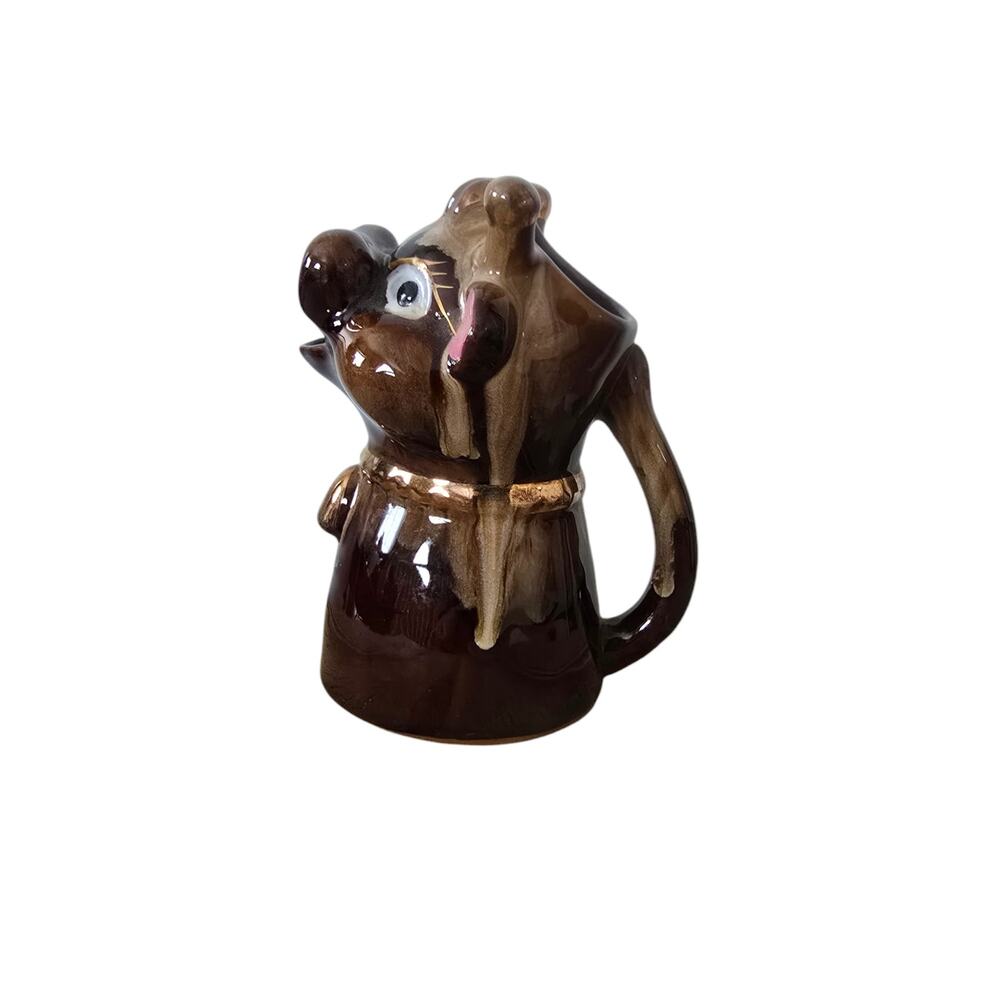 Hand Painted Dripware MCM Cow Pitcher Creamer 6" Tall Vintage Artmark